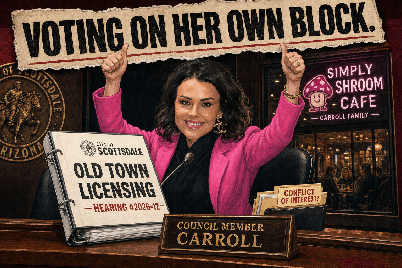 Pushing Old Town policy that conveniently helps her shop.