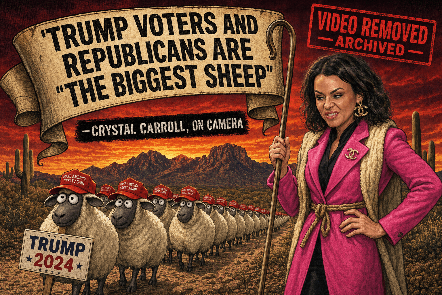 Called Republican voters "the biggest sheep."